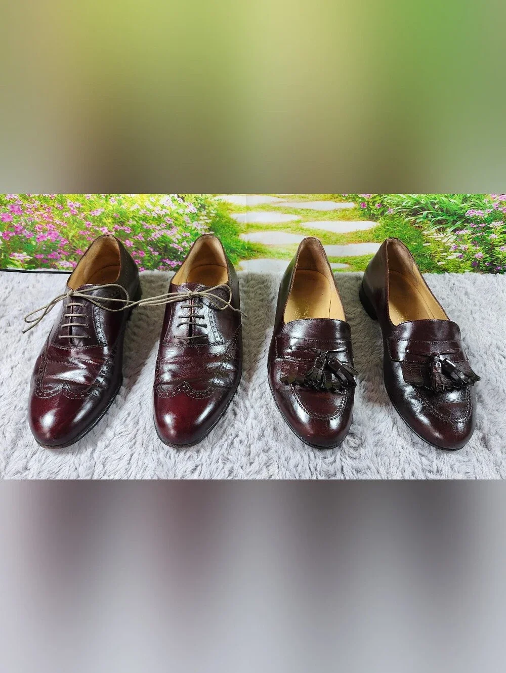 Salvatore Ferragamo Studio Men's Dress Shoes ,2 Pairs Size 7 EE Italian Leather.